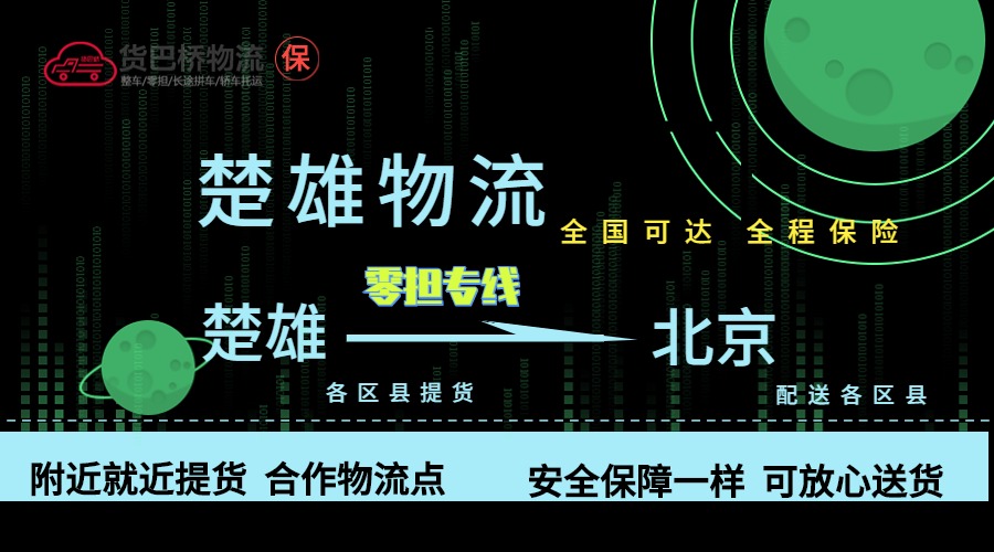 楚雄到北京零擔物流專線